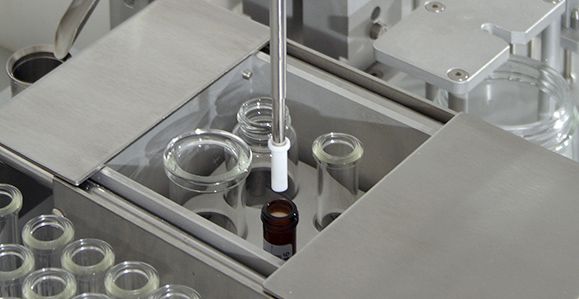 sample preparation with powder distribution